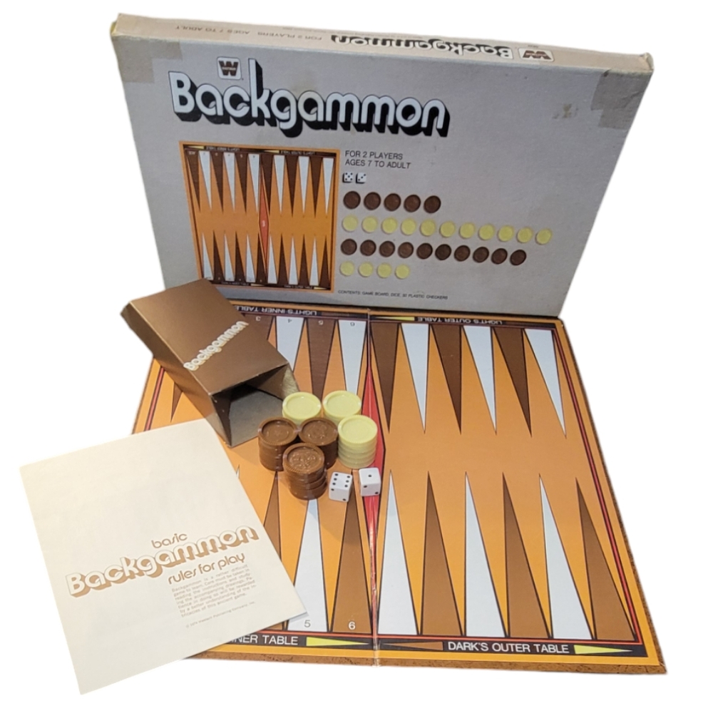 1973 Whitman Backgammon Board Game
